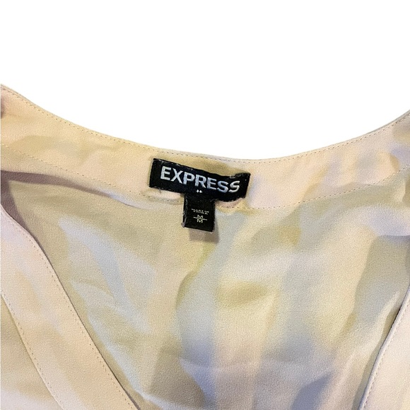 Express Light Pink Half Zip Long Sleeve Blouse | Women's M - Picture 2 of 5